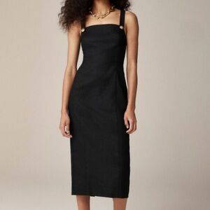 J.crew Colleen Stretch linen-blend sheath dress